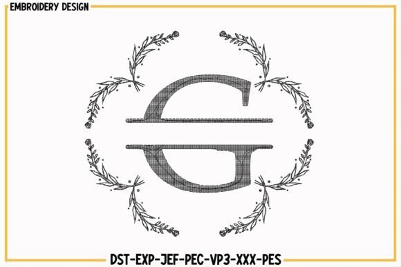 Alphabet Embroidery Font G for Custom Name