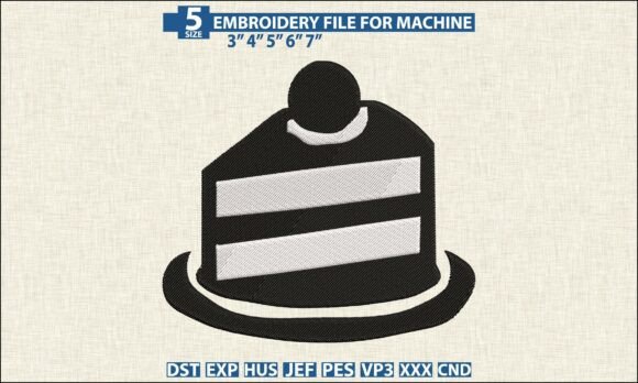 Cake Slice Embroidery Pattern DST PES Review