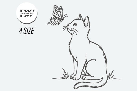 Cat and Butterfly Embroidery Design Review
