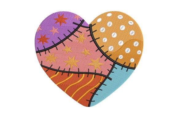 Colorful Heart Patch Embroidery Review