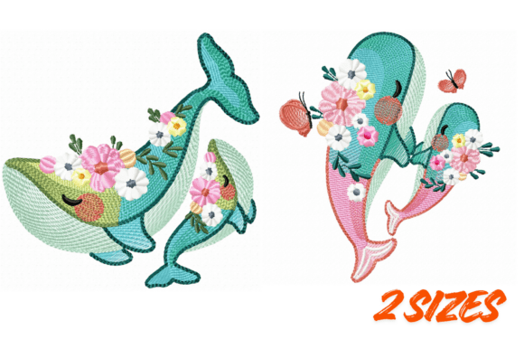 Floral Whale Embroidery Design Set Review