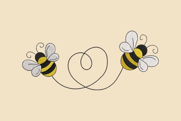 Heart Honeybees Embroidery Design Review