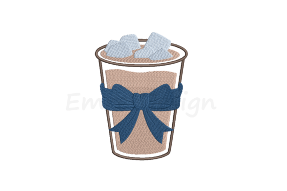 Iced Coffee Embroidery for Summer