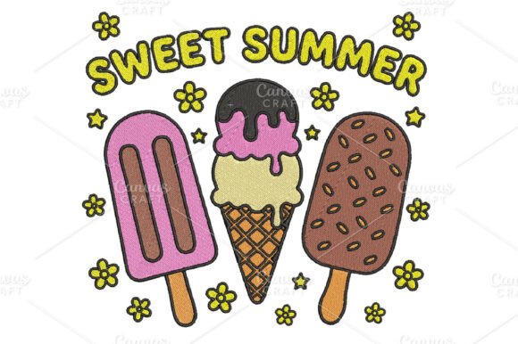 Sweet Summer Ice Cream Embroidery Design Review