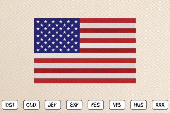 USA Flag Embroidery Design: A Patriotic Seasonal Staple