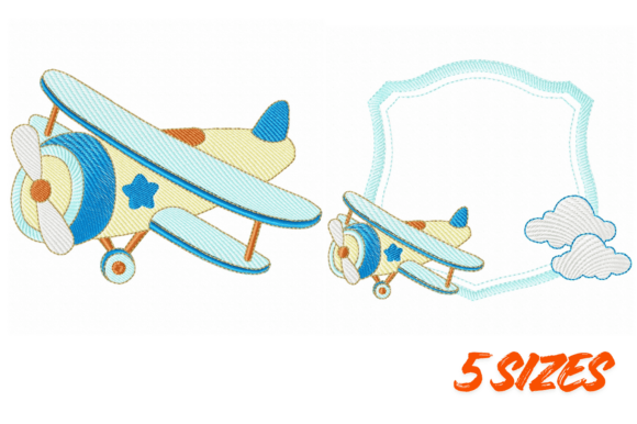 Vintage Plane Embroidery Design Art Review