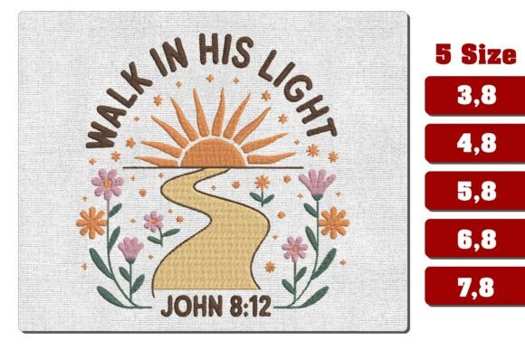 Walk in His Light Embroidery Design PES Review